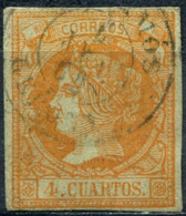 Pays : 166 (Espagne : Royaume (1) (Isabelle II))   Yvert Et Tellier N°:   48 (o) - Gebraucht