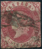 Pays : 166 (Espagne : Royaume (1) (Isabelle II))   Yvert Et Tellier N°:   56 (o) - Gebruikt