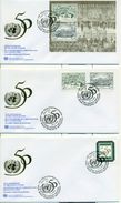 United Nations Austria 1995 3 FDC Anniversary ONU Stamp Minisheet - FDC