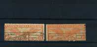 - ETATS-UNIS . VARIETES DE COULEURS  DU 6 C. DE 1932 AERIEN . DOS DU 2e ABIME - 1a. 1918-1940 Used