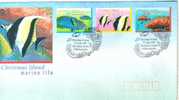 CHRISTMAS ISLAND FDC MARINE LIFE FISH SET OF 3  STAMPS  DATED 17-07-1997 CTO SG? READ DESCRIPTION !! - Christmaseiland