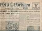 Le Petit Parisien Du 29/10/1942 " COMBATS ACHARNES Sur Le Front D' EGYPTE" - Le Petit Parisien