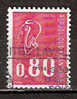 Timbre France Y&T N°1816 (03) Obl  Marianne De Béquet.  0 F.80. Rouge. Cote 0,15 € - 1971-1976 Marianne De Béquet