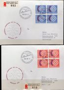 Sonderbrief Europa-Konferenz 1959 Schweiz 681/2VB FDC 120€ Montreux CEPT-Mitläufer Overprint Bloc Cover Bf Helvetia - Lettres & Documents