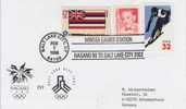 USA-Germany  Winter Games "Winter Games Station" Cacheted Card 1998 - Inverno1998: Nagano