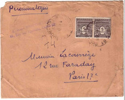 1946 - PNEUMATIQUE - LETTRE Avec ARC De TRIOMPHE (2x5F)  - TARIF RARE - 1944-45 Arco Di Trionfo