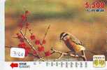 Telecarte Japon OISEAU (3160)  Bird * Phonecard Japan * Telefonkarte VOGEL * FLEUR - Pájaros Cantores (Passeri)