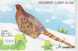 Prepayee Carte Japon OISEAU (3183)  Bird * Prepaid Card Japan * Karte VOGEL * - Gallinacés & Faisans