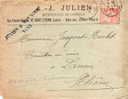 France : N° 117 O (sur Enveloppe. Courrier Avec Entête à L´intérieur, ) - Cartas & Documentos