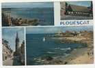 * CP Plouescat, L´église, Les Halles Et Les Plages Finistère 29 * - Plouescat