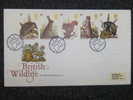 GB FDC 1977 BRITISH WILDLIFE  HEDGEHOG HARE SQURREL OTTER  BADGER - 1971-1980 Decimale  Uitgaven