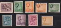 Seychelles Used Hinged 1938 , 9v, Palm Tree, Tortoise, Fishing, Cat 20.00 Pounds,  As Scan - Seychelles (...-1976)