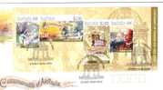 AUSTRALIA FDC 100 YEARS OF COMMONWEALTH SET OF 4  STAMPS ON M/S FV$4.98 DATED 01-01-2001 CTO SG? READ DESCRIPTION !! - Covers & Documents