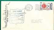 US - 2 - FIRST FLIGHT  JET MAIL SERVICE FROM NEW YORK 1959 CACHETED COVER - At Back SAN FRANCISCO CDS CANCEL - 2c. 1941-1960 Briefe U. Dokumente