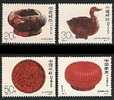 China 1993-14 Ancient Lacquer Ware Stamps Duck Disk Wood - Patos