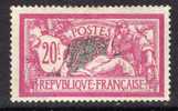 France N° 208 X Type Merson 20 F. Lilas-rose Et Vert-bleu Bon Centrage, Forte  Trace De Charnière  Sinon TB - 1900-27 Merson