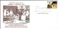 India 2010 Mahatma Gandhi & Rabindra Nath Tagore Nobel Prize Winner Special Cover 18296 Inde Indien - Mahatma Gandhi