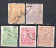 Rumänien; 1920/27; Michel 264/85 O; Ferdinand; 5 Werte - Usati