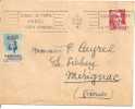 N° Y&t  721 +VIGNETTE    LETTRE AVEC CORRESPONDANCE    BORDEAUX    Vers   MERIGNAC Le 25 MAI 1948 - Cartas & Documentos