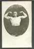 MUSCULAR WRESTLER,  OLD REAL PHOTO POSTCARD - Worstelen