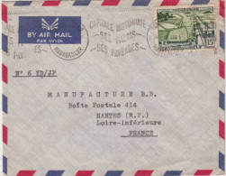 MADAGASCAR - POSTE AERIENNE - 1957 - LETTRE De TANANARIVE Pour NANTES (LOIRE-INFERIEURE) - FIDES - Storia Postale