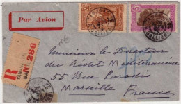 MADAGASCAR - PAR AVION - 1939 - LETTRE RECOMMANDEE De TANANARIVE Pour MARSEILLE - Briefe U. Dokumente