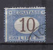 SS3165 - REGNO 1870 , Segnatasse 10 Lire N. 14 Un Dente Corto - Strafport