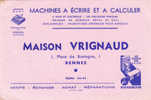 B26, Machines A écrire Calculer - Maison Vrignaud - Rennes 35 France - 1 Place De Bretagne - Kleidung & Textil