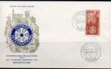 50 Jahre Rotary 1955 Saarland 858 FDC 7€ Saargebiet Kohle/Stahl-Industrie Emblem Des Club Wap Cover Of Saar - Briefe U. Dokumente