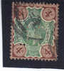 Grande - Bretagne  Yvert N°112 ,Michel N° 109, SG N° 238 (1902) Perforé - Used Stamps