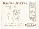 LEROY Plaisirs De L´eau, Eau Sous Pression, Ballon électrique, (gris) Buvard - Electricity & Gas