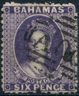 Pays :  52 (Bahamas : Colonie Britannique)  Yvert Et Tellier N° :    7 (o)  Filigrane Inversé - 1859-1963 Kolonie Van De Kroon