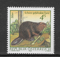 Austria 1982 MiNr. 1718  Österreich Fauna Eurasian Beaver 1v   MNH** 0,70 € - Rongeurs