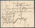 LAC De BAELEN (Dolhain) Le 10/01/1823 Via Griffe Noire VERVIERS En Franchise De Port (manuscrit : Service Pour Le Juge D - 1815-1830 (Periodo Holandes)