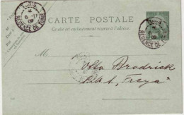 TUNISIE - 1909 - CARTE POSTALE - ENTIER POSTAL OBLITERE - Covers & Documents