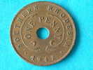 1942 - ONE PENNY / KM 8a ( For Grade, Please See Photo ) ! - Rhodésie