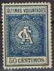 Fiscal. Ultimas Voluntades 50 Cts Azul * - Revenue Stamps