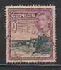 Cyprus Used Hinged 1938, KGVI  9pi., Otholos Tower, Fort View - Cyprus (...-1960)