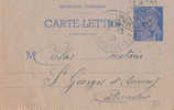 FRANCE  CARTE LETTRE TYPE MERCURE 1940 - Kaartbrieven