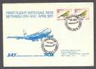 Sweden SAS 1st First Flight Cover & Post Card Copenhagen-New York 1971 (4 Scans) - Cartas & Documentos