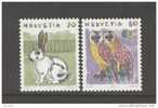SUISSE.1991..SERIE COURANTE.YVERT N°1364-65. LAPIN ET EFFRAIE. - Unused Stamps