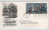 USA FDC Pasadena 1-1-1976 Commemorating The SPIRIT Of 76 And American Independence 3 Stripe With Cachet - 1971-1980