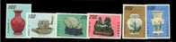 1970 Ancient Chinese Art Treasures Stamps Fruit Jade Agate Porcelain Lacquer - Porcelaine