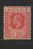 Nigeria MH KGV 1921, Top Perf. Damage, As Scan - Nigeria (...-1960)