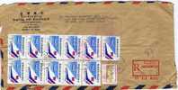 1989  Air Mail Registered Letter To USA - Storia Postale