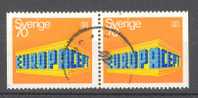 Sweden 1969 Mi. 634 Dl / Dr   70 Ö Europa CEPT Pair Paare - Oblitérés