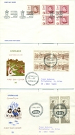 Greenland 1978 - 1979 3 FDC  Block 4 Queen Margrethe II Godthåb Home Rule - FDC