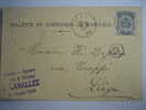 Carte Postale Publicitaire Oblitération Simple Cercle DISON 1900 - Entête Imprimerie-papeterie J. LAVALLEE à DISON - Dison
