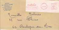 Eau, "Volvic", Montagne, Bourg La Reine - EMA Satas - Etiquette 13x4,5 Cm Sur Devant  D'enveloppe (G028) - Thermalisme