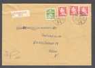 Denmark Registered Einschreiben Label KØBENHAVN 44 Cover 1966 King Frederik IX Stamps - Usati